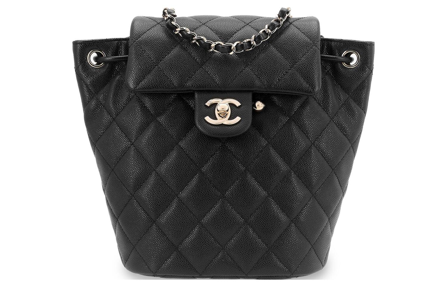 

Маленький рюкзак 23S из зернёной телячьей кожи чёрный AS4058 CHANEL