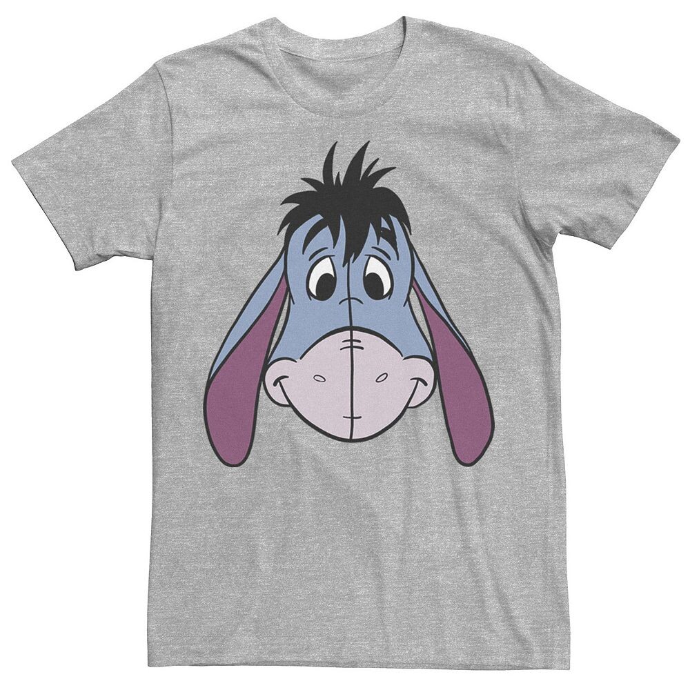 

Мужская футболка с большим лицом Disney's Winnie The Pooh Eeyore Licensed Character, цвет Athletic Heather