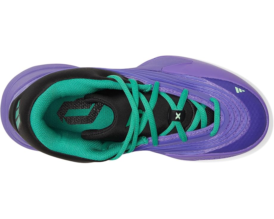 Детские баскетбольные кроссовки Adidas Dame X (большие размеры) Adidas Kids, Purple Rush/Black/Court Green — фото 2