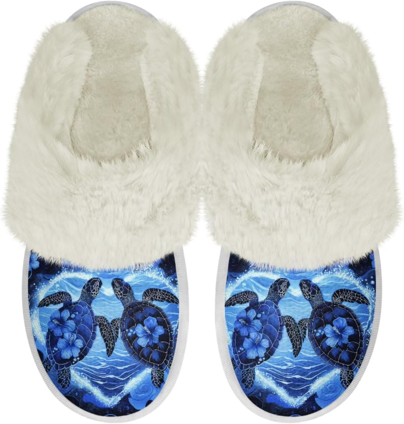 

Женские и мужские тапочки для дома, уютные пушистые тапочки с мемори-фоамом, повседневные домашние тапочки на мягкой подошве Chririnla, Ocean Sea Turtle