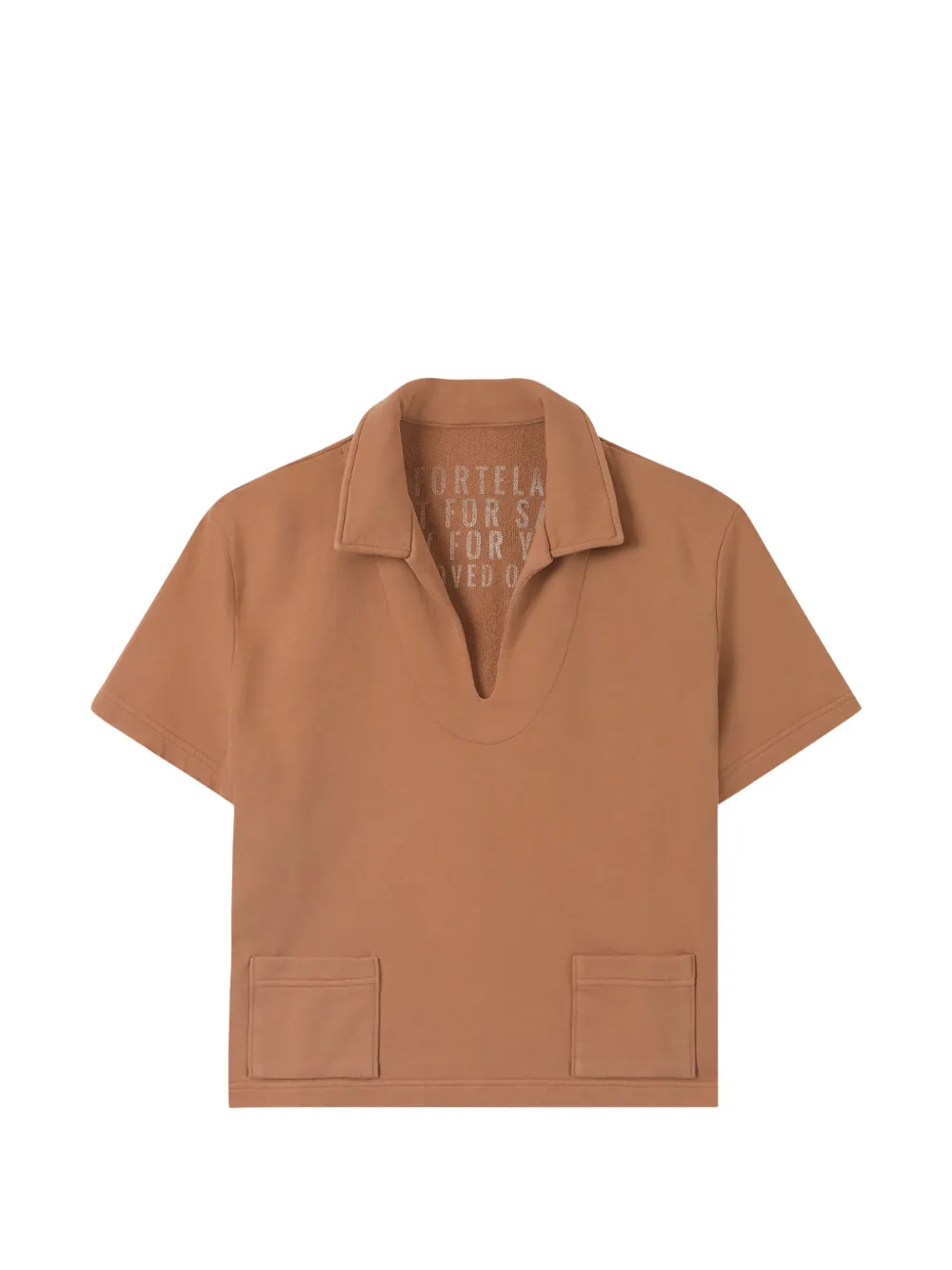 

Свитшот с глубоким V-образным вырезом и короткими рукавами Fortela, коричневый