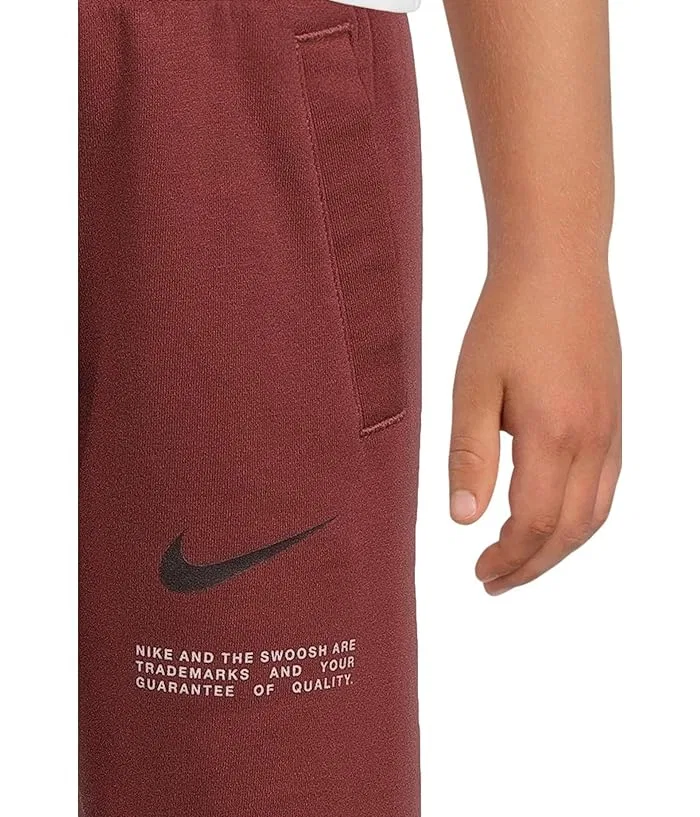 Джоггеры из флиса Sportswear Club Fleece Nike Kids, Dark Team Red/Dark Team Red/Black — фото 3