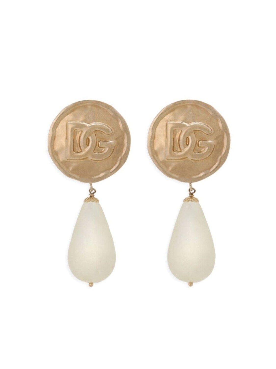 

Серьги-гвоздики с тисненым логотипом Dolce & Gabbana, золотой