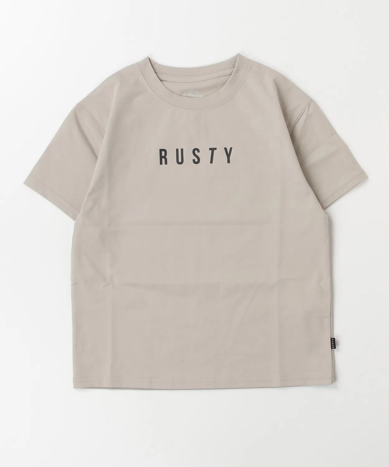 Детская рашгарда UV-защита Rusty с логотипом и смайликом, бежевая