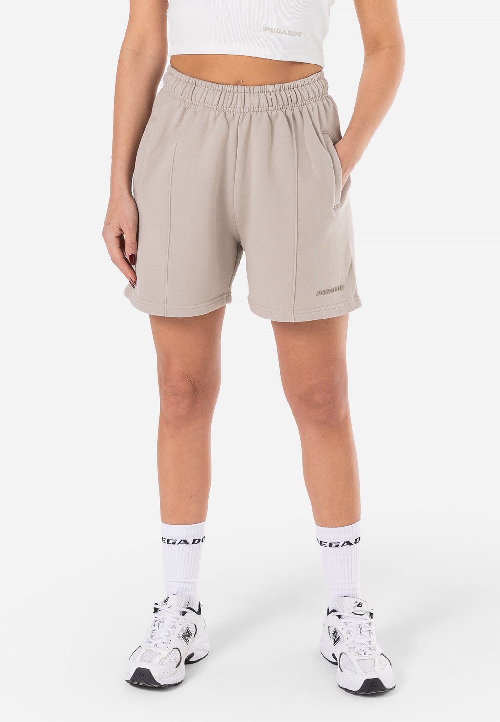 

Шорты SULLY HIGH WAISTED - Tracksuit bottoms Pegador, серый