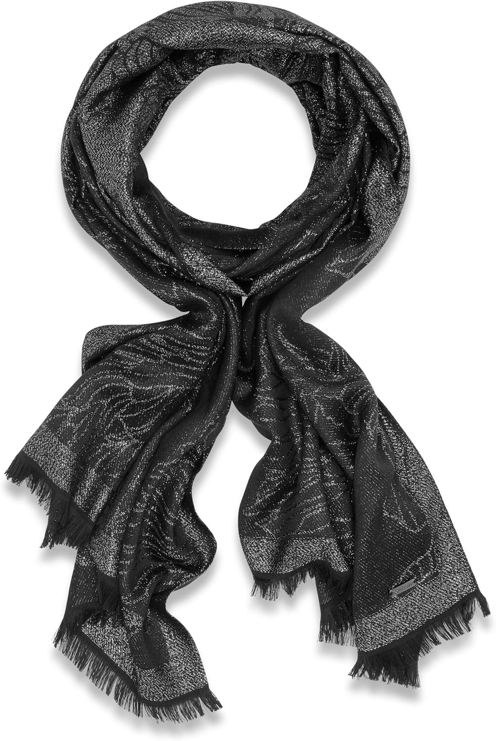 

Легкий женский шарф-накидка Calvin Klein, Black