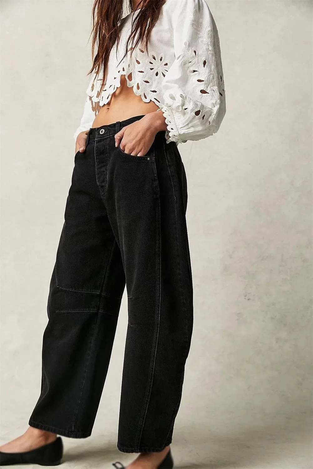 Джинсы свободные Barrel Jeans, Caramel — фото 2