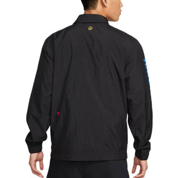 Куртка Men's Nike SS22 Retro Embroidered Daisy Long Sleeves Jacket Autumn Black, мультиколор — фото 4
