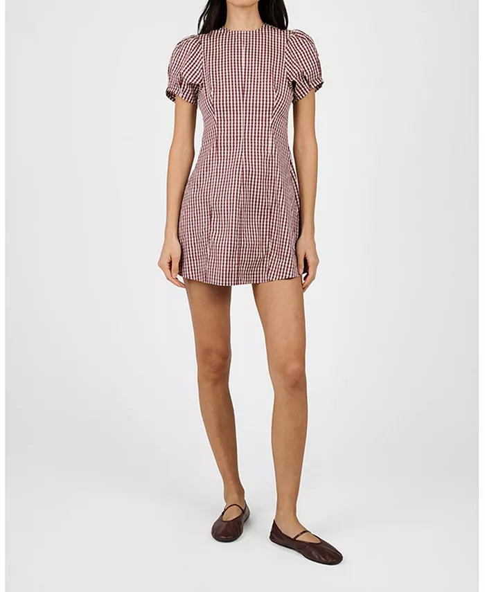 

Мини-платье с баской и рукавами-фонариками WeWoreWhat, фиолетовый