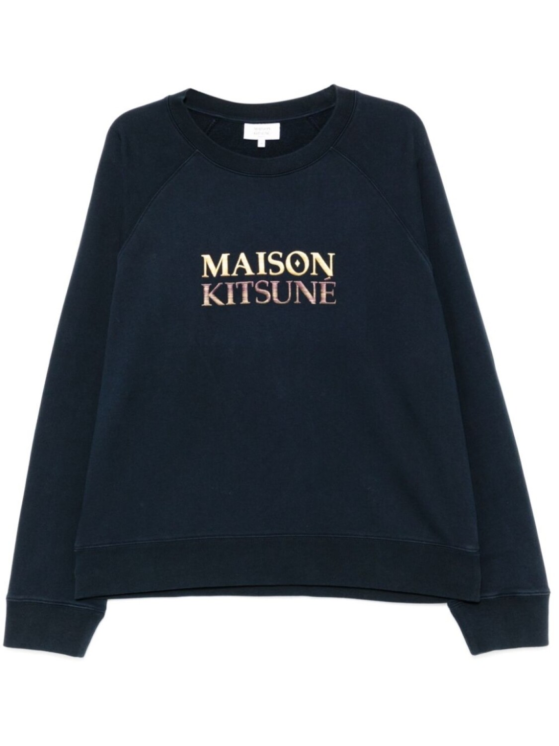 

Свитер с вышитым логотипом Maison Kitsuné, синий