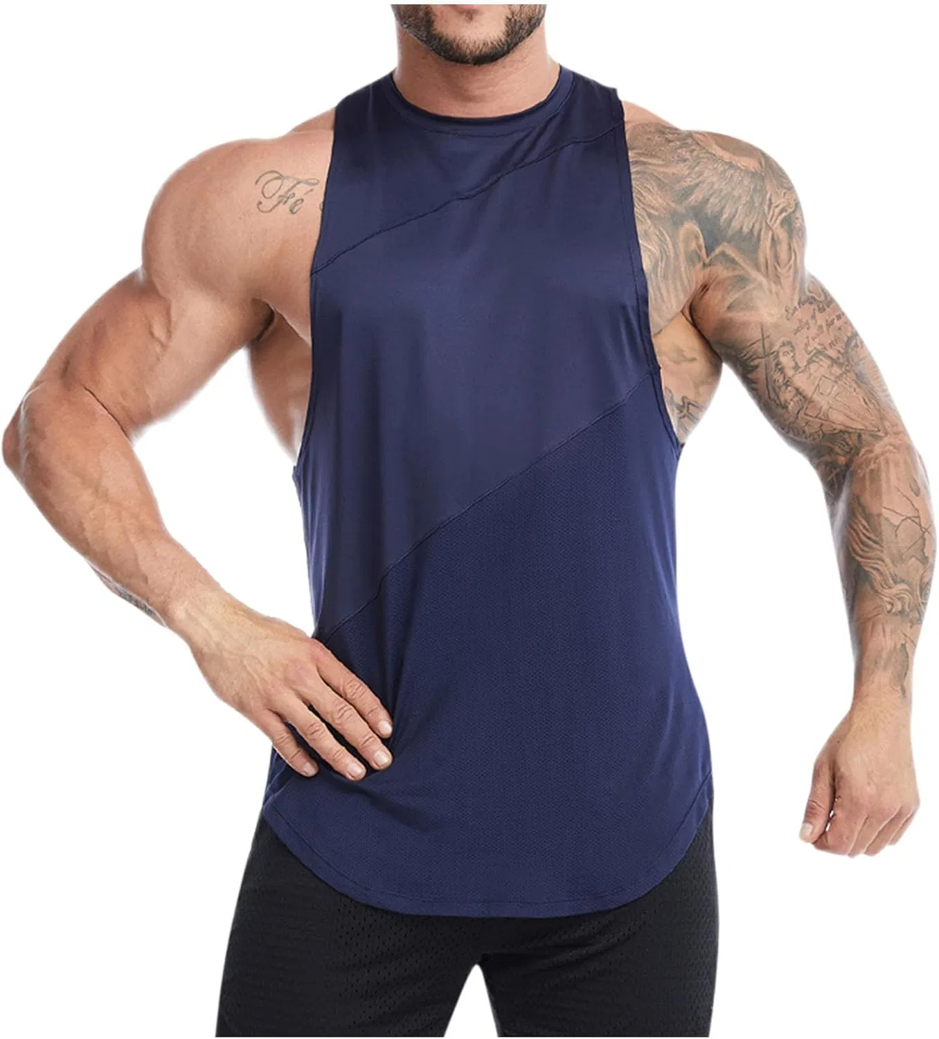 Мужской топ-безрукавка для тренировок, Athletic, синий
