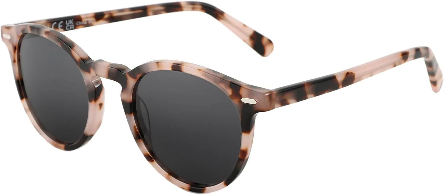 

Поляризованные солнцезащитные очки ZENOTTIC для мужчин и женщин: круглые, в стиле ретро, ​​маленькие, унисекс, модные, с защитой от УФ-излучения UV400, Pink Demi