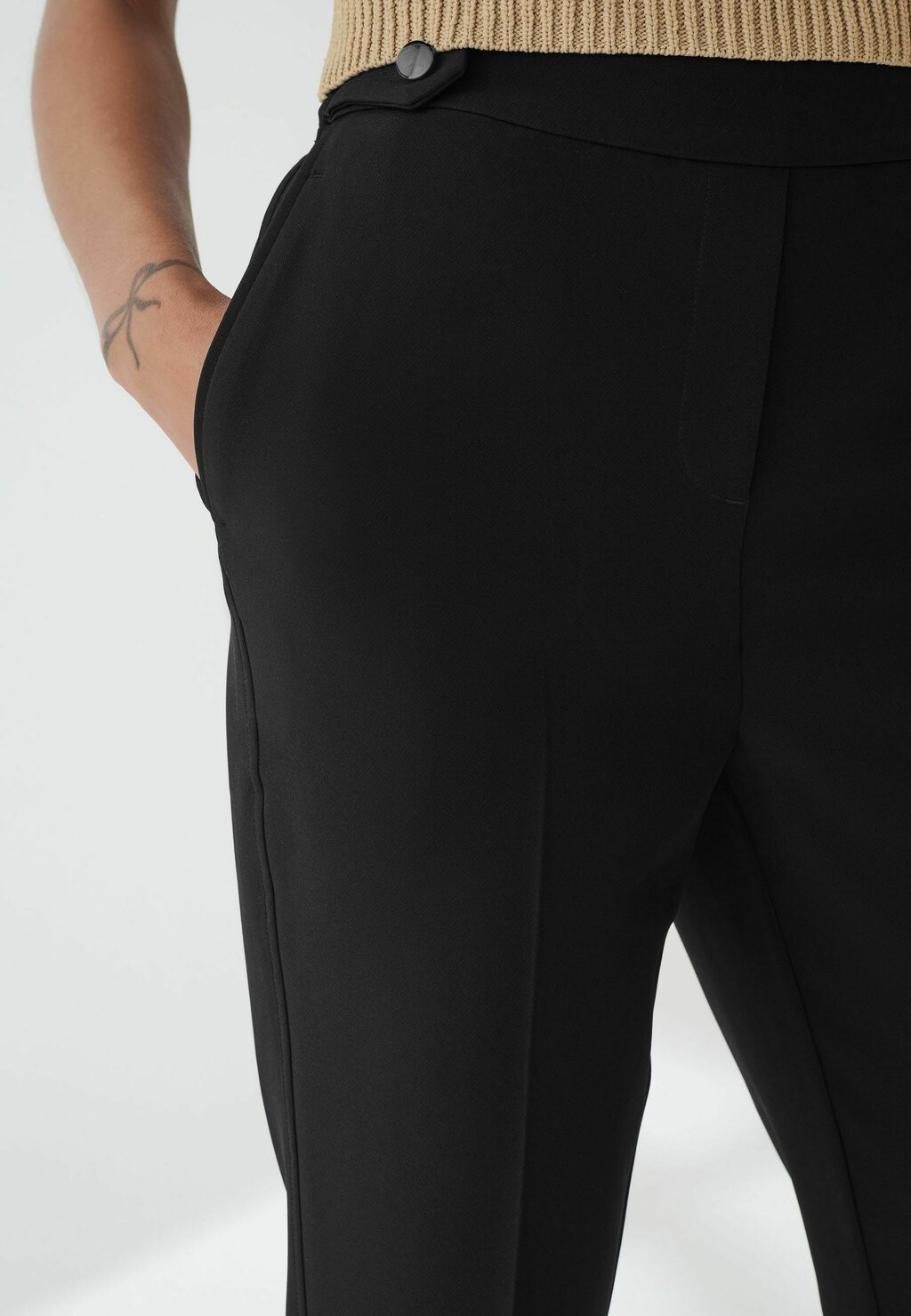 Брюки TAILORED ELASTIC BACK REGULAR FIT Next, черный — фото 2