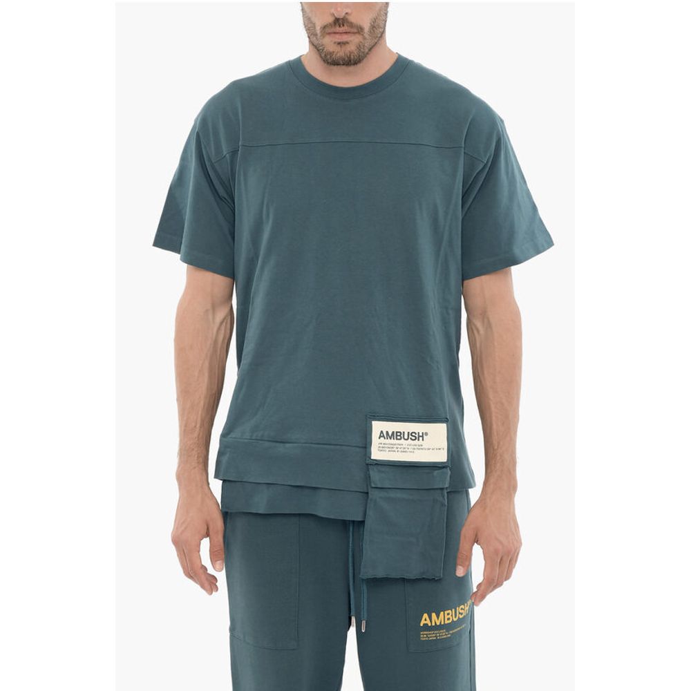 

Однотонная футболка с круглым вырезом и карманом Ambush, Blue