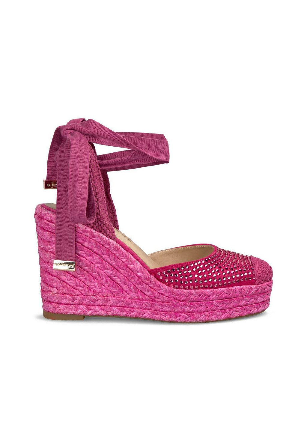 Босоножки на платформе CON PUNTERA REDONDEADA Y CIERRE CON CORDONES - High heels Alma en Pena, цвет Fucsia Jaspeado — фото 2
