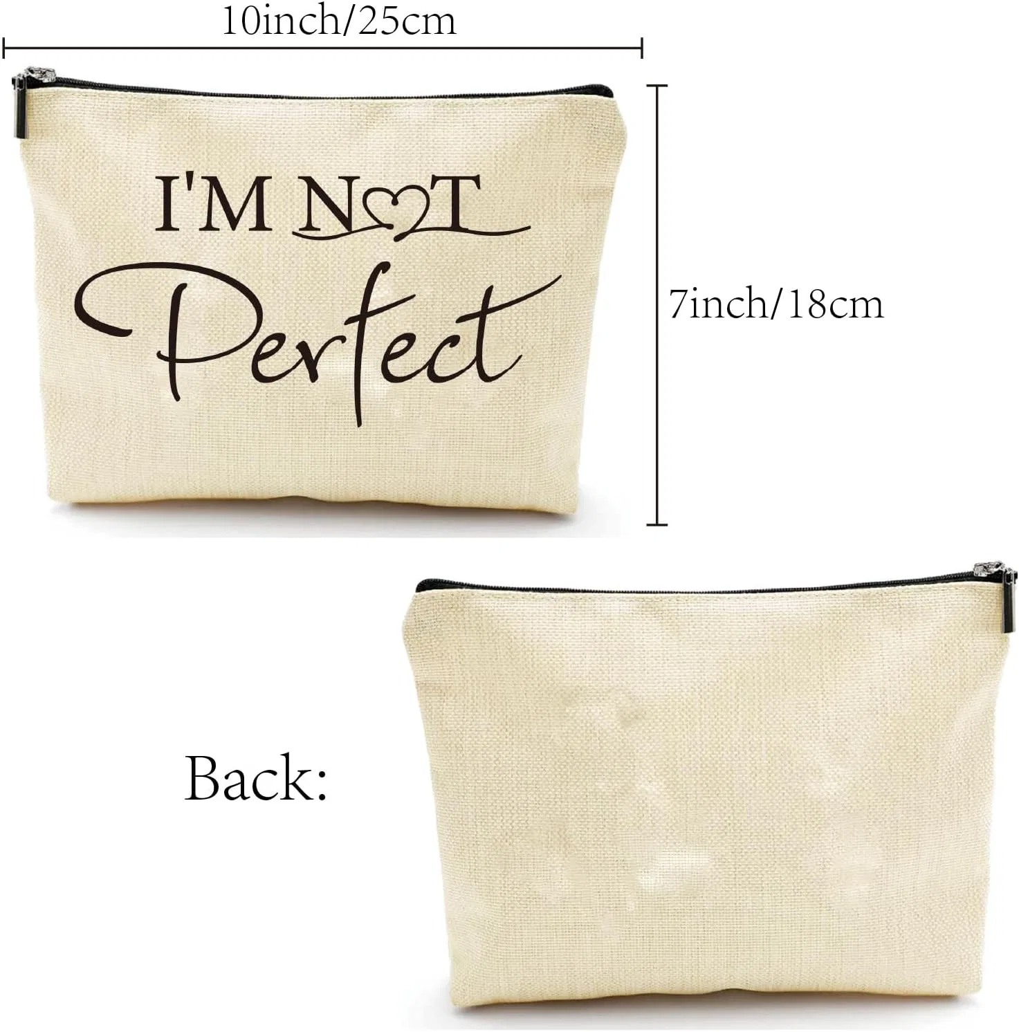 Косметичка «I Am Perfect» из поликоттона от CREATCABIN Creatcabin — фото 2
