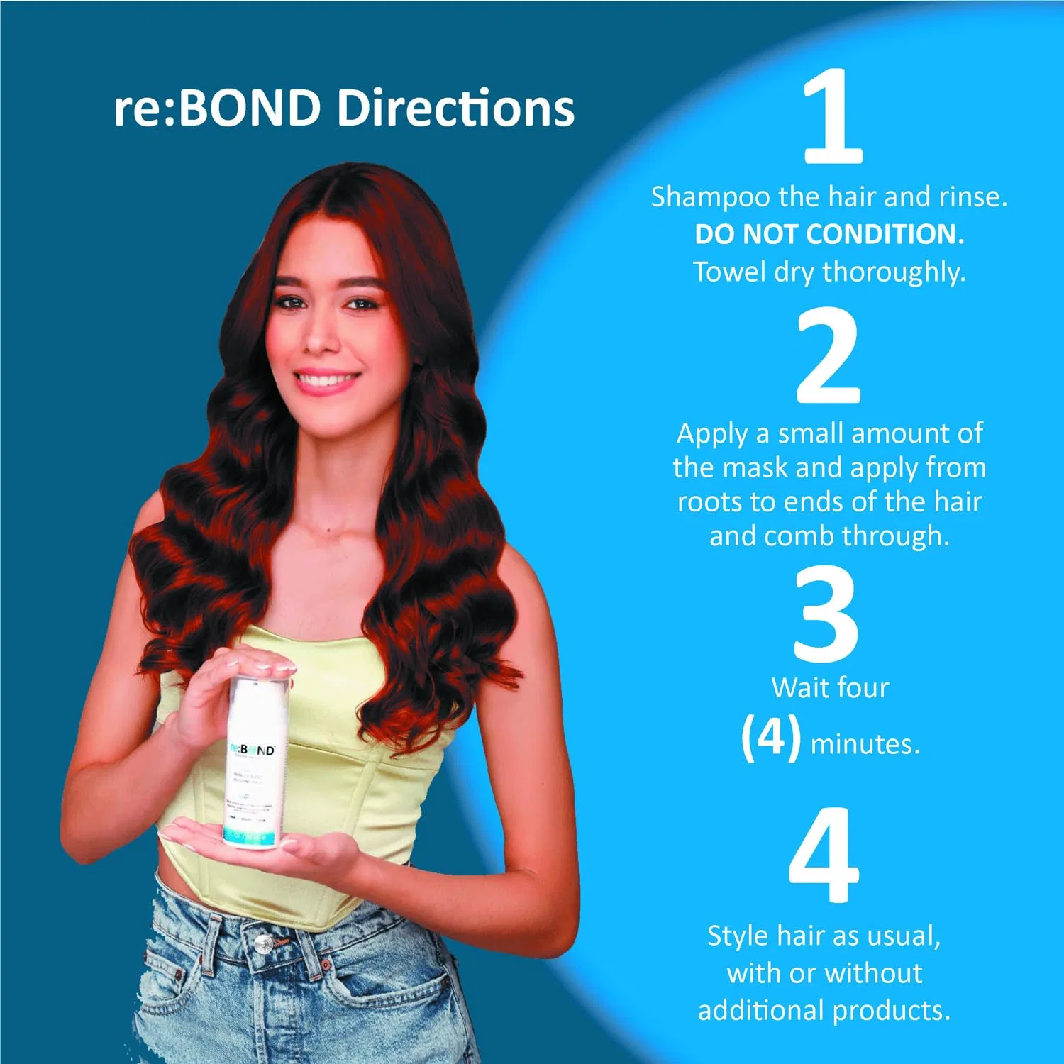 Несмываемая маска для волос «Molecular Hair Science Leave-in Miracle Bond Building Mask» от reBOND, 100 мл Re:Bond — фото 4