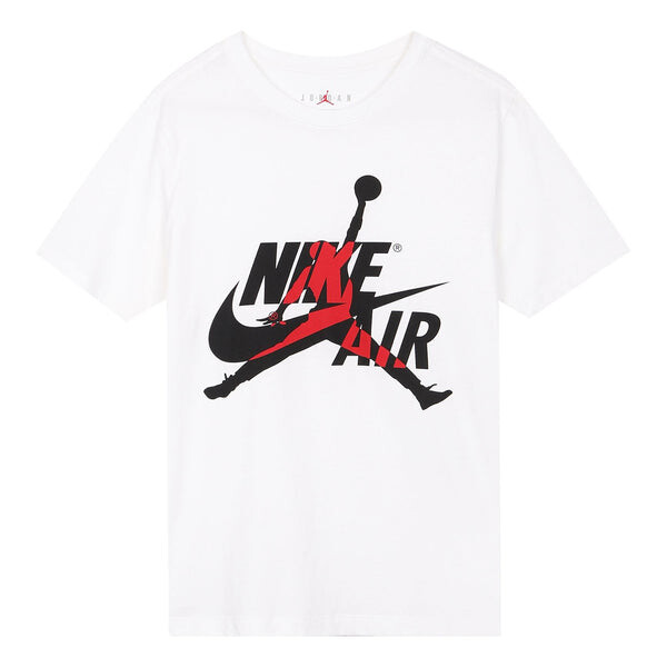 

Футболка Air Jordan Jumpman Logo Printing Knit Sports Round Neck Short Sleeve White, белый