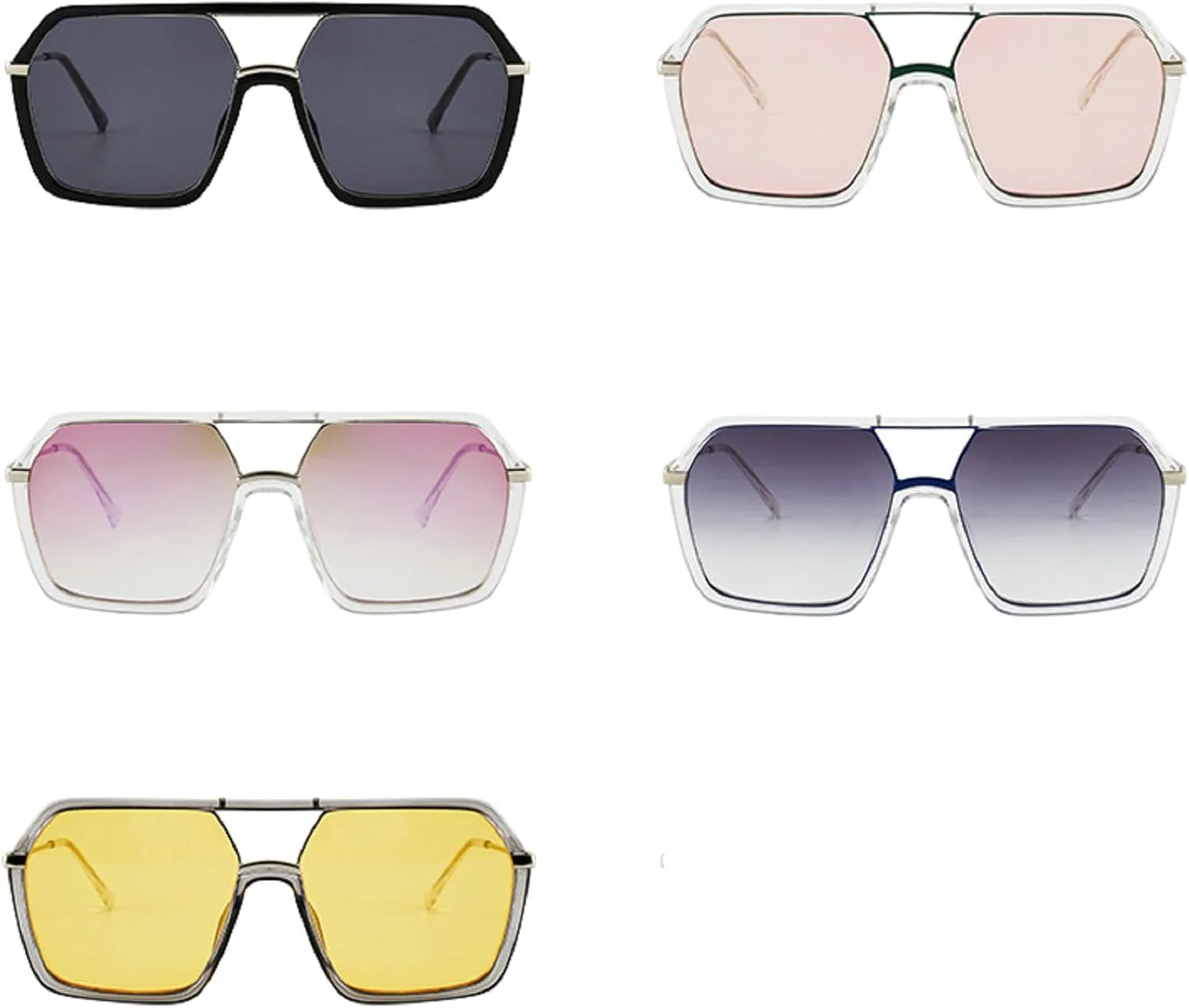 

Популярные модные солнцезащитные очки-пилот с двойной перемычкой для женщин, градиентные очки в стиле 90-х, модные солнцезащитные очки для мужчин mincl, C4