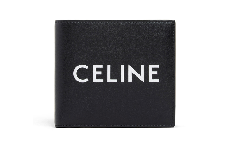 

CELINE Мужской кошелек для монет из гладкой коровьей кожи черный