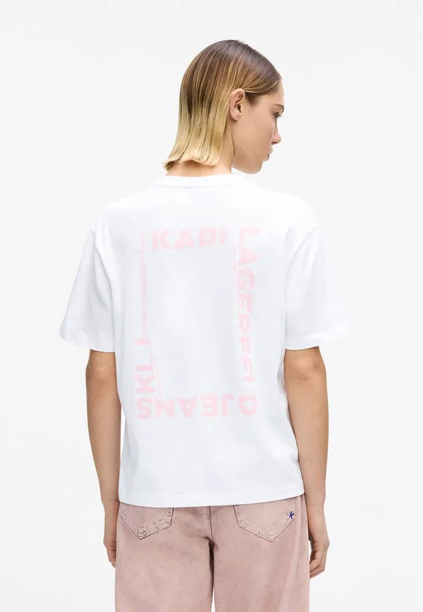 

Футболка с принтом логотипа frame Karl Lagerfeld Jeans, White, Белый, Футболка с принтом логотипа frame Karl Lagerfeld Jeans, White