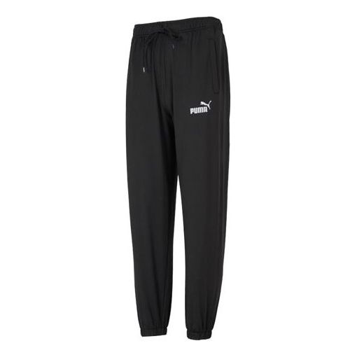 

Брюки logo straight fit trackpants 'black' Puma, черный
