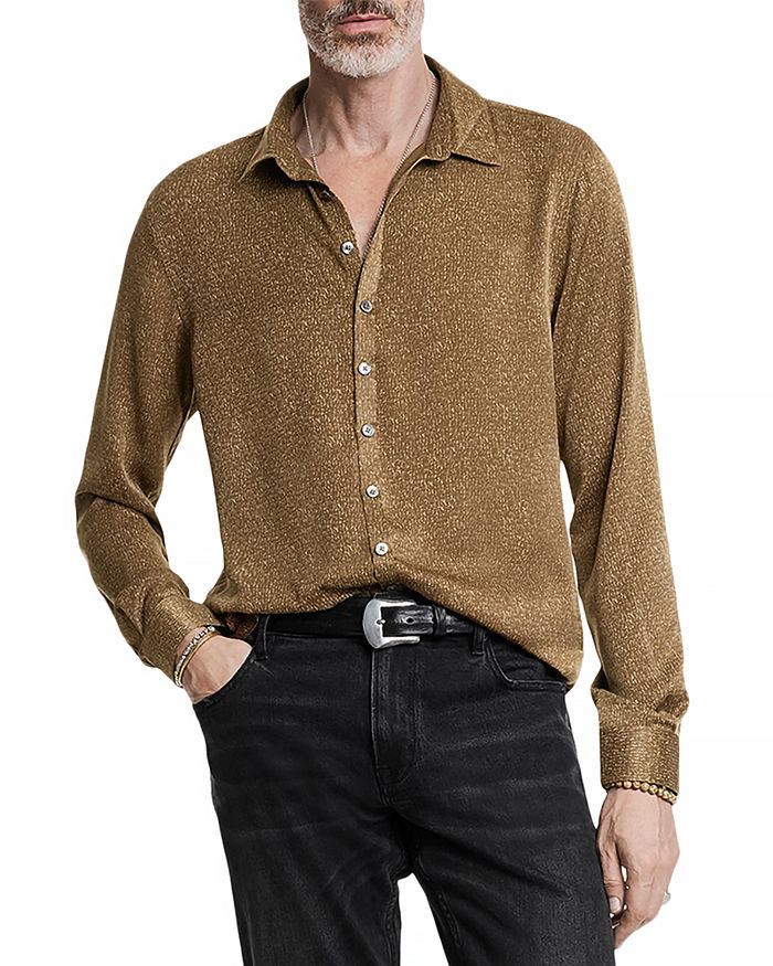 

Рубашка Regular Fit Bucks John Varvatos, коричневый/бежевый