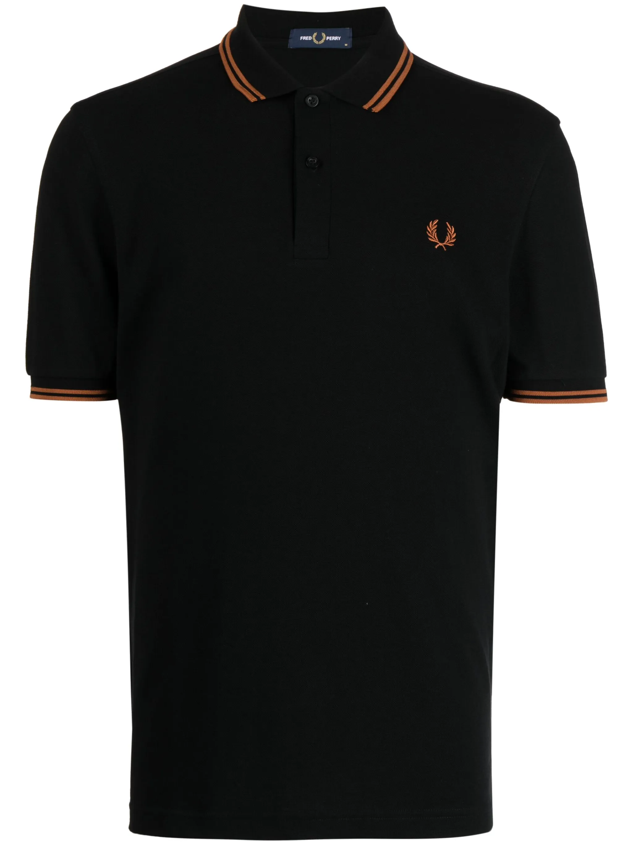 

Рубашка поло с вышитым логотипом Fred Perry, черный