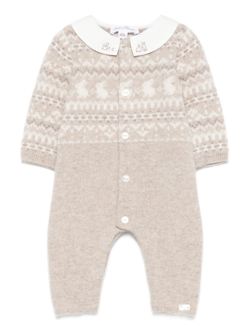 

Ромпер с орнаментом Tartine Et Chocolat, нейтральный