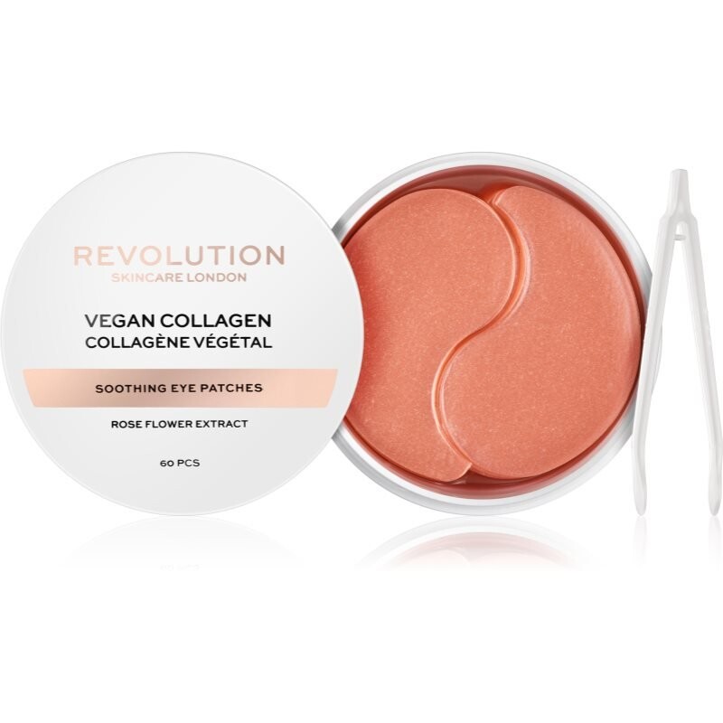 

Гидрогелевая маска Revolution Skincare Rose Gold Vegan Collagen вокруг глаз с успокаивающим эффектом 60 шт