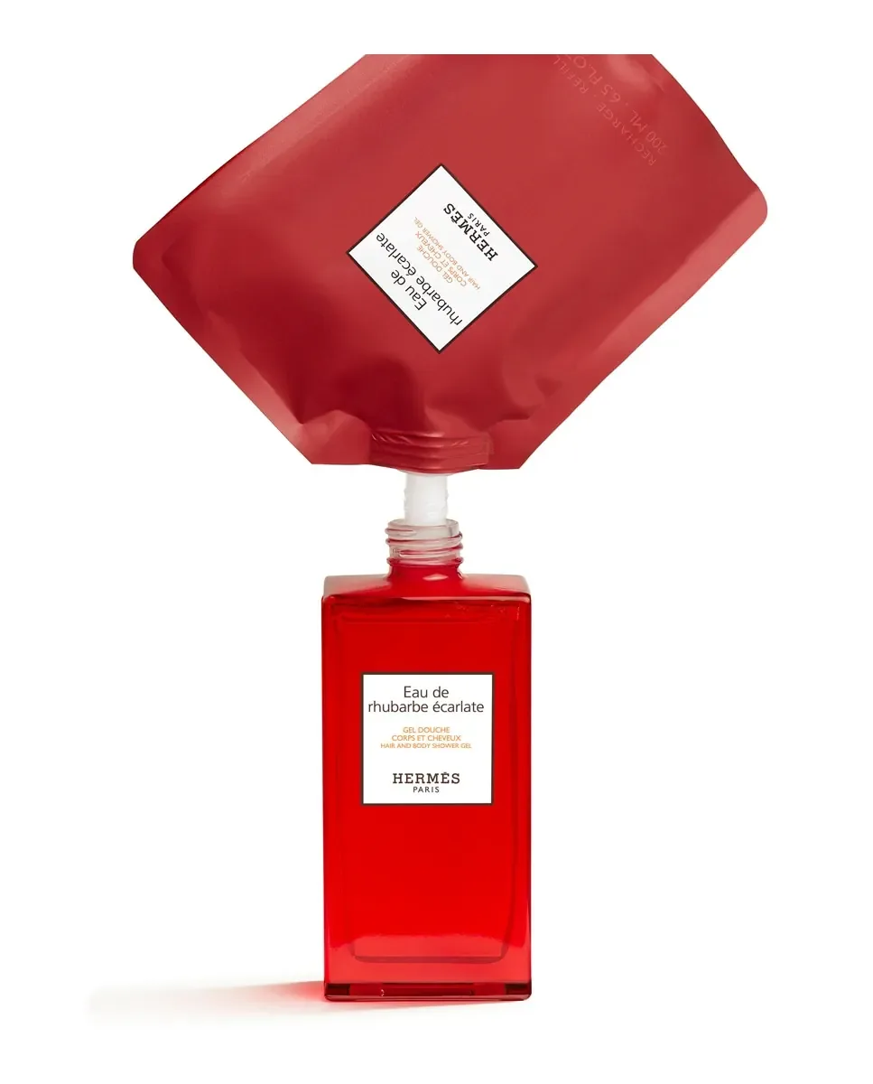 Запасной гель для душа для тела и волос Eau de Rhubarbe Écarlate 200 мл Hermès — фото 2