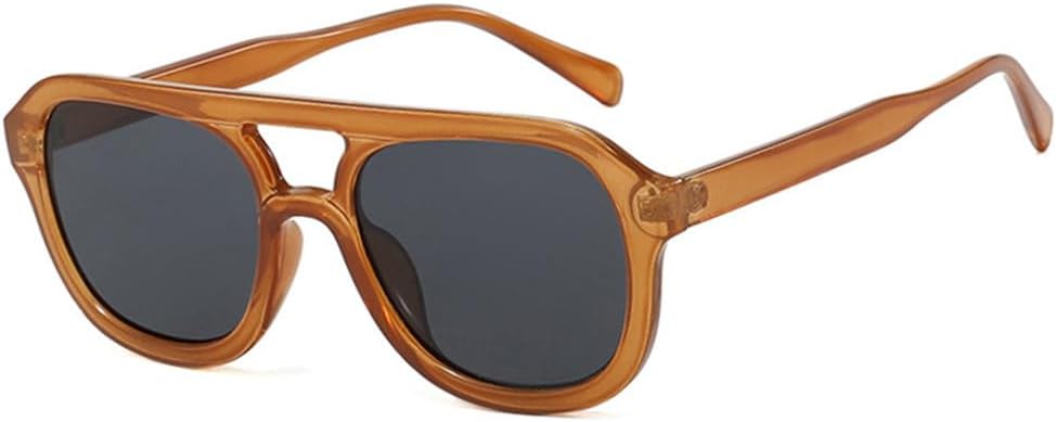 

Мужские солнцезащитные очки в стиле панк с черной и оранжевой оправой и защитой от УФ-излучения UV400 для занятий спортом на открытом воздухе, бега и путешествий UYPTK, Tea Black