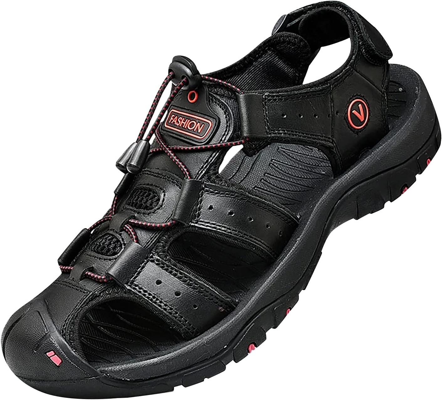 

Мужские походные сандалии Мягкие водонепроницаемые с закрытым носком Летние спортивные пляжные сандалии Generic, черный