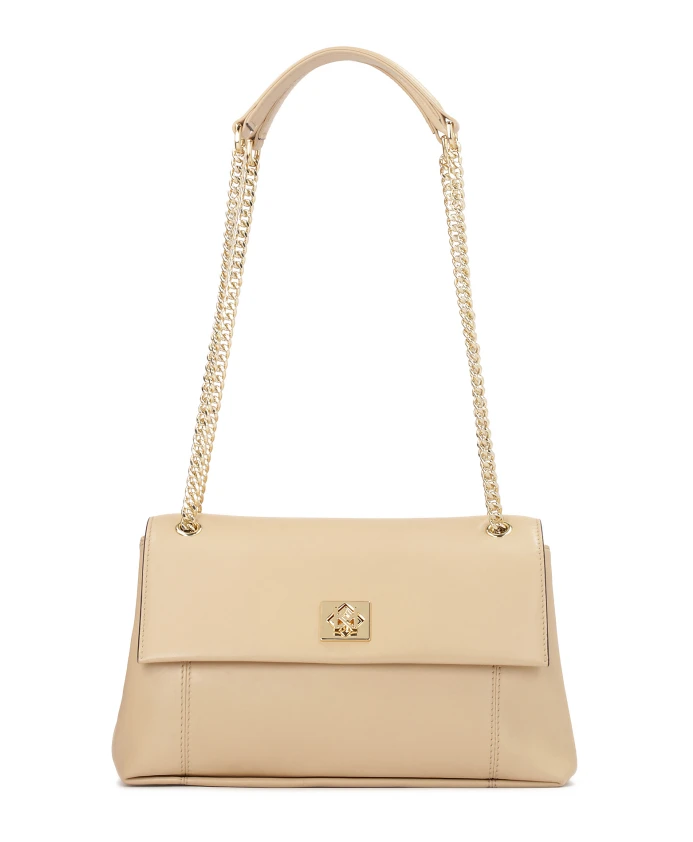 

Бежевая сумочка с клапаном Kazar, бежевый