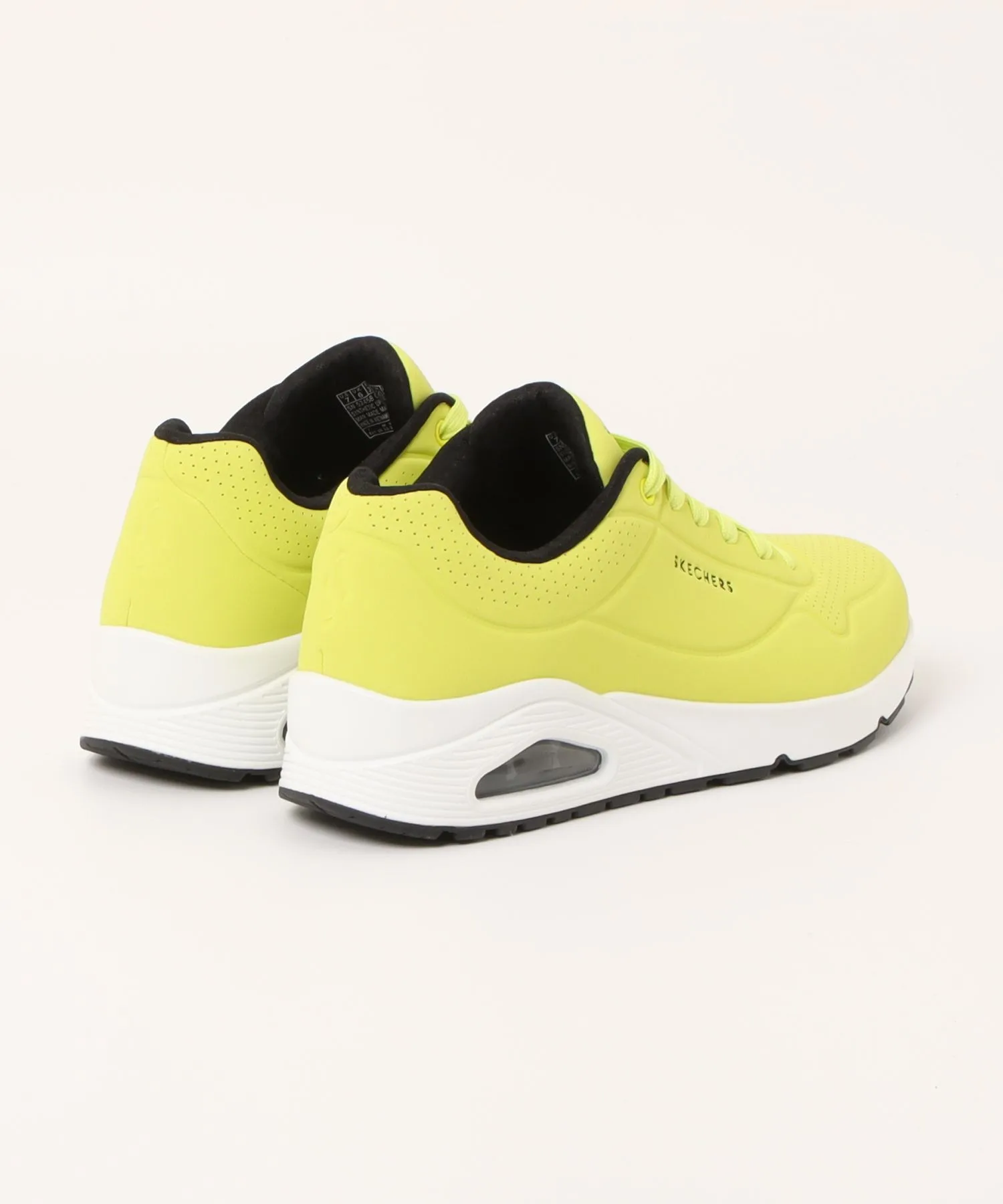 Мужские кроссовки с амортизацией SKECHERS UNO-STAND ON AIR неоново-жёлтые — фото 2