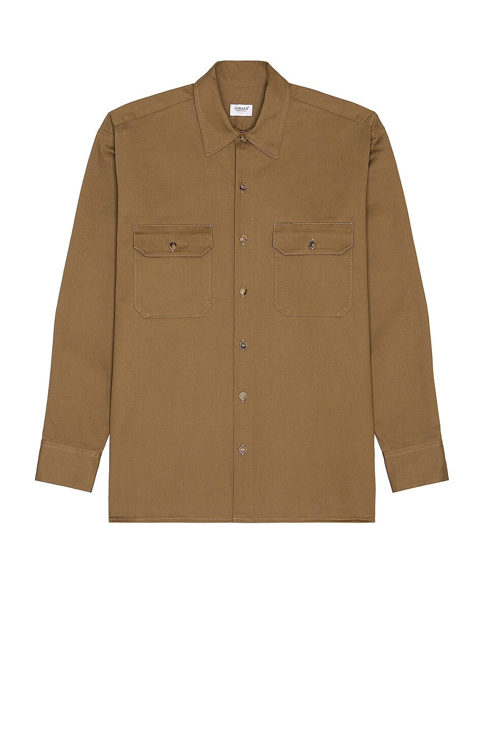 

Рубашка Ghiaia Cashmere Cotton Working, цвет Cacao