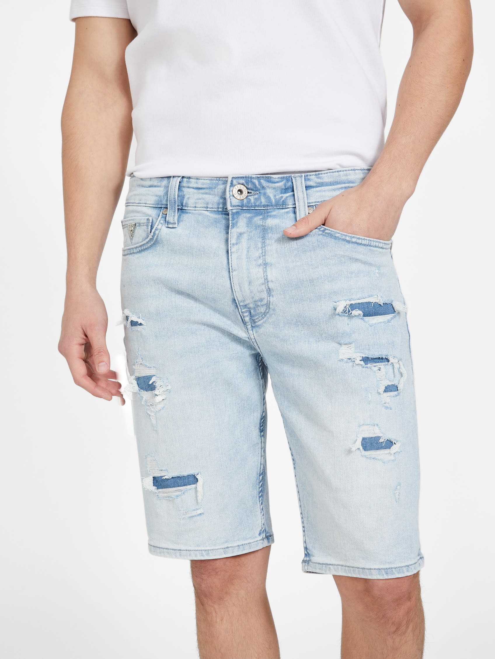 

Шорты из денима Eco Burton Guess Factory, цвет light destroy wash 30 inseam