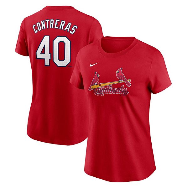 Женская футболка Wilson Contreras St Louis Cardinals с именем и номером Nike — фото 2
