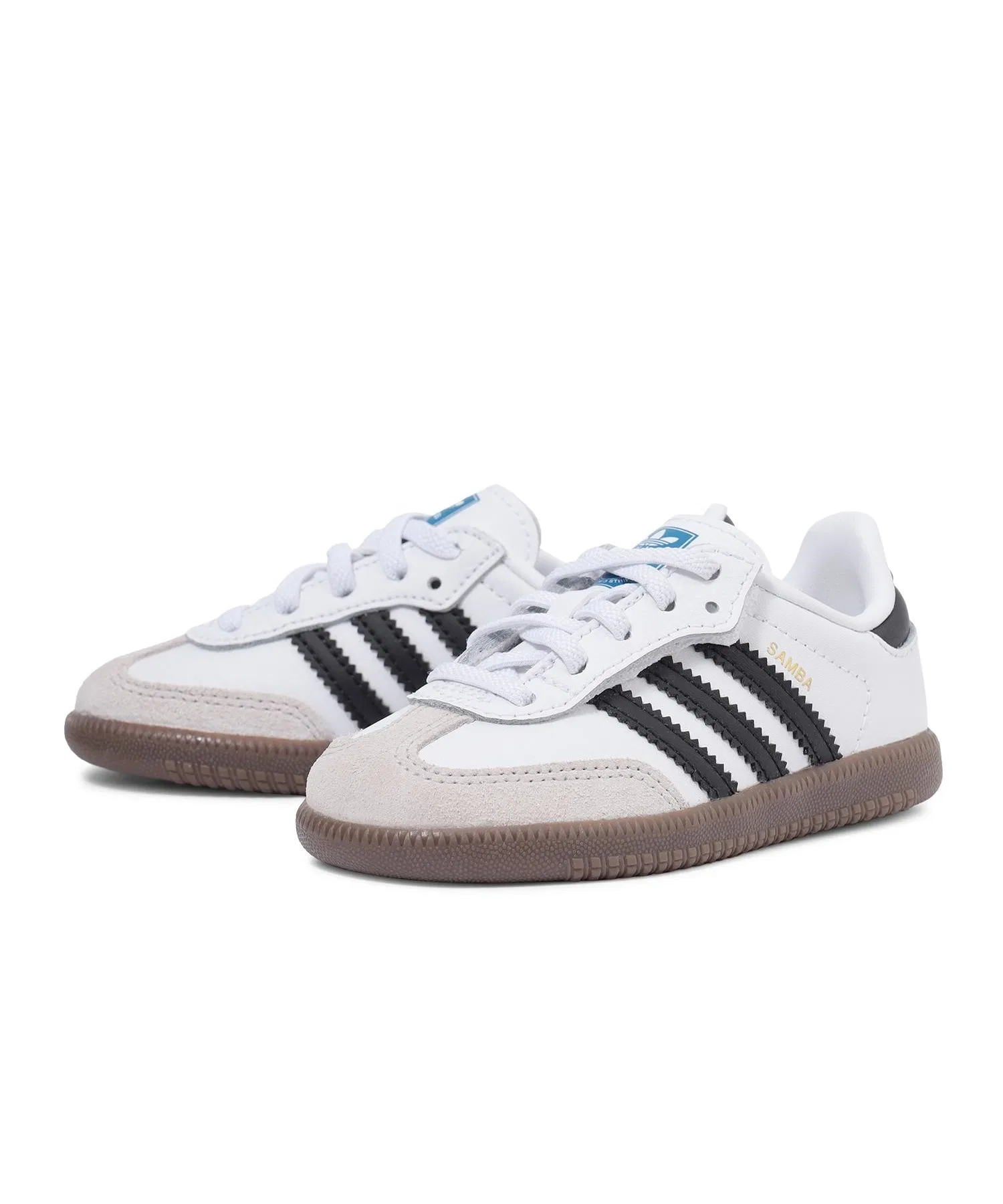 Детские кроссовки adidas SAMBA OG из натуральной кожи белые — фото 3