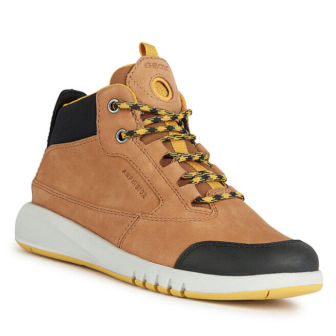 Вьетнамки Geox J Aeranter Boy Abx J04CYA 0CL11 C6F2G S Brown/Dk Yellow, коричневый — фото 2