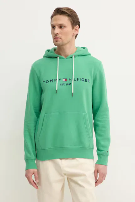 Олимпийка с капюшоном мужская Tommy Hilfiger, зеленый