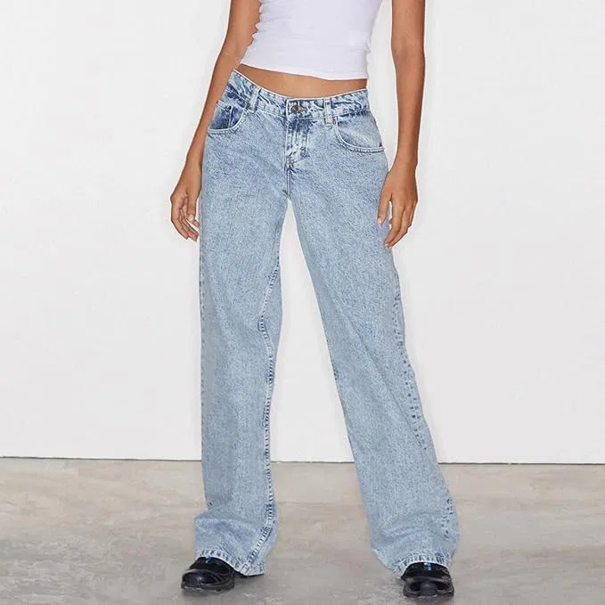 Джинсы свободные, Low Rise Baggy, A09 — фото 3