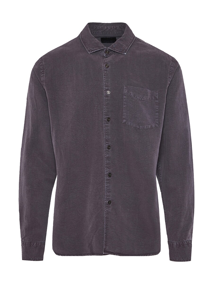 

Рубашка на пуговицах классического кроя Funky Buddha, серый