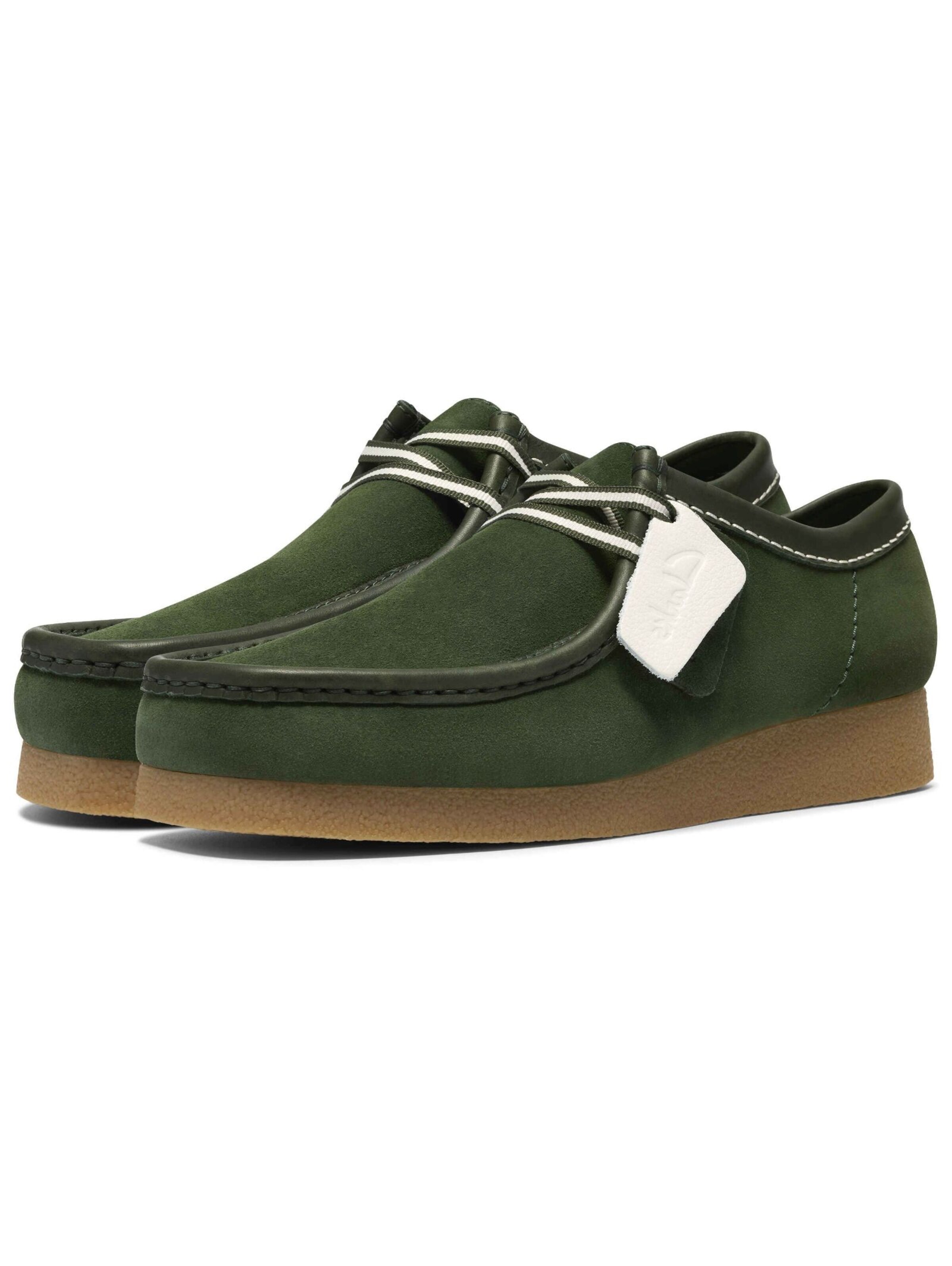 CLARKS Туфли на шнуровке в темно-зеленом цвете — фото 3