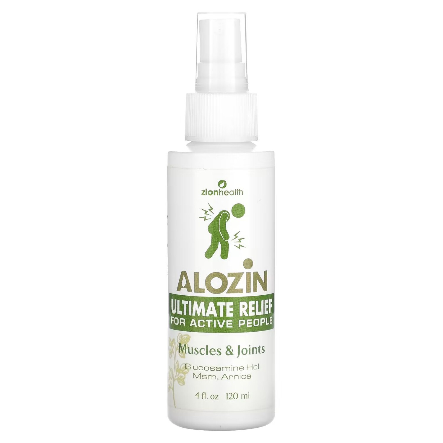 

Alozin Ultimate Relief, Мышцы и суставы, 4 жидких унции (120 мл) Zion Health
