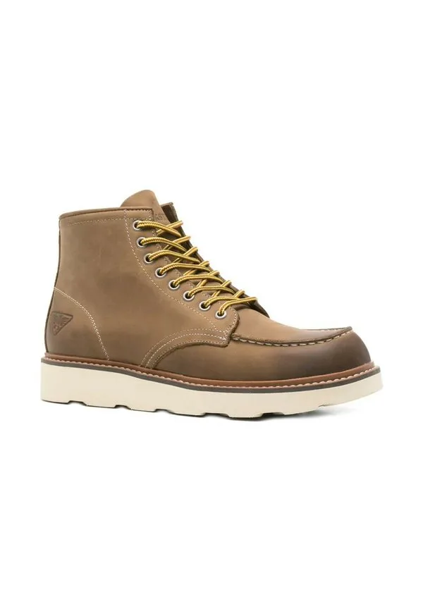 Ботинки oakland средней высоты на шнуровке до щиколотки Docksteps, Light Brown — фото 2