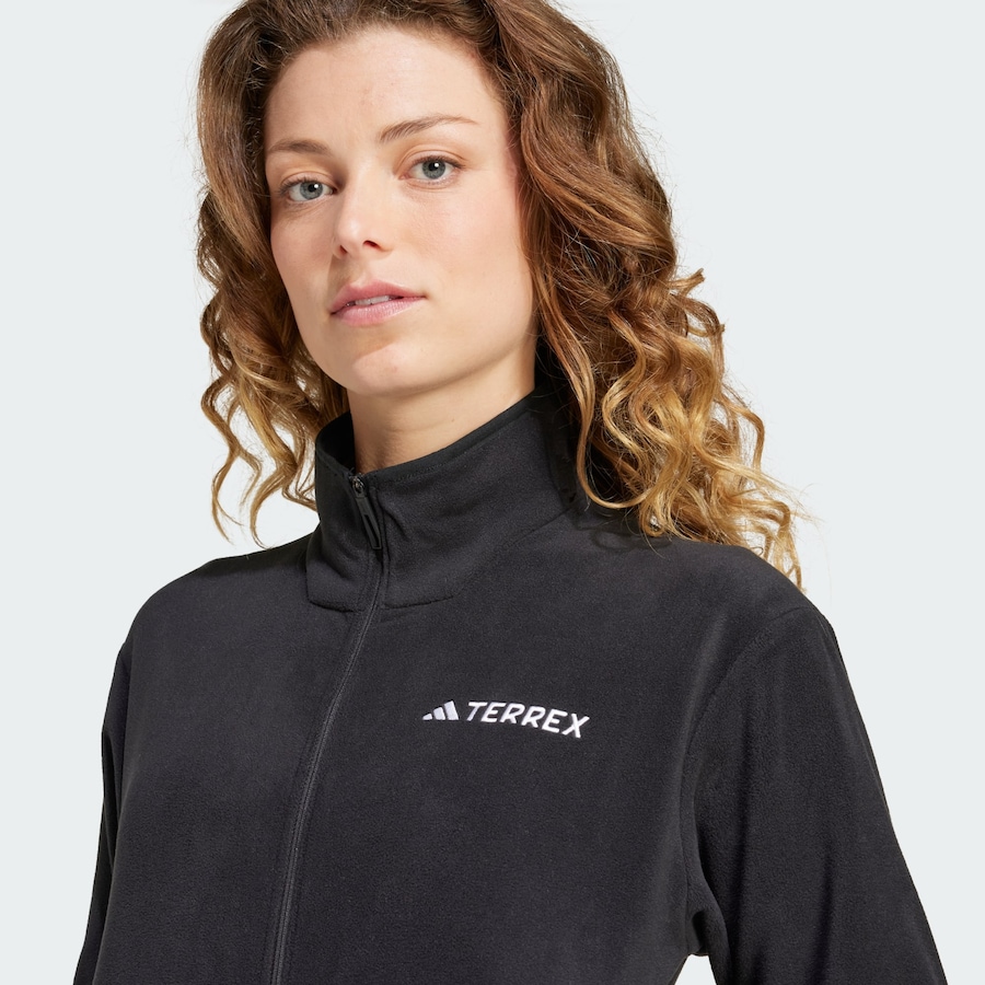 Спортивная флисовая куртка ADIDAS TERREX Multi Full-Zip Fleece, черный — фото 4