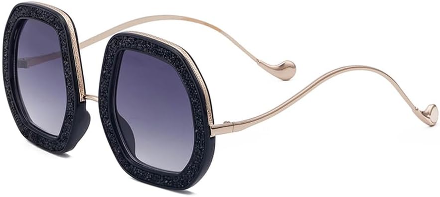 

Большие солнцезащитные очки неправильной формы для женщин, блестящие солнцезащитные очки с бриллиантами, модные солнцезащитные очки в форме многоугольника WNCKSQ, C1diamondgray