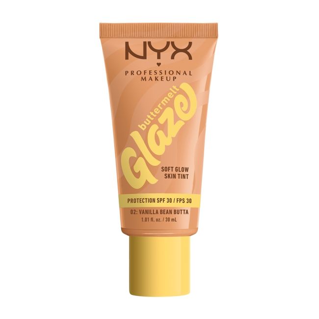 

Мягкая тональная основа Buttermelt glaze spf 30 NYX Professional Makeup, цвет vanilla bean butta, 30 мл