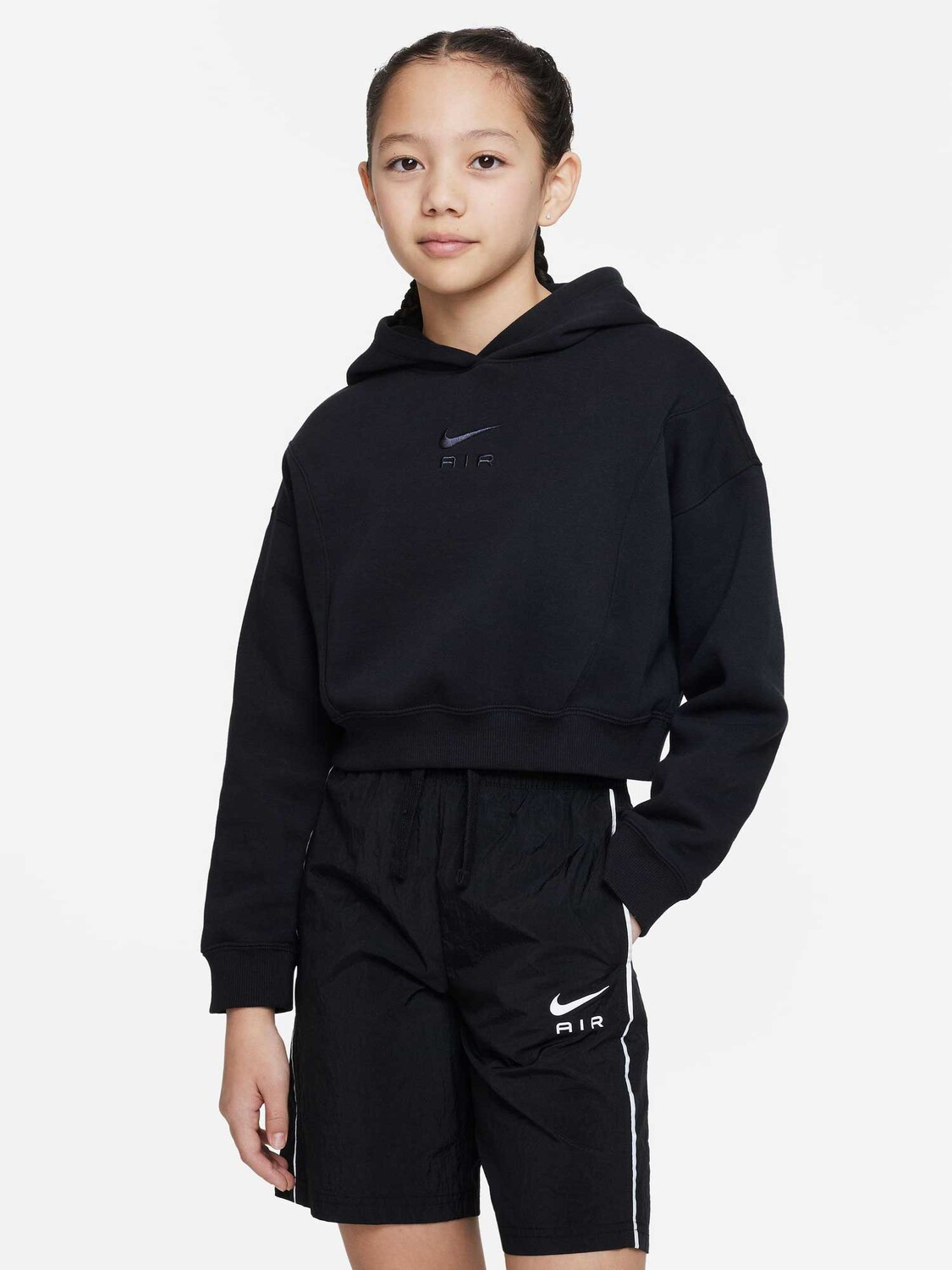 

Толстовка Nike G NSW AIR CROP HOODIE, черный